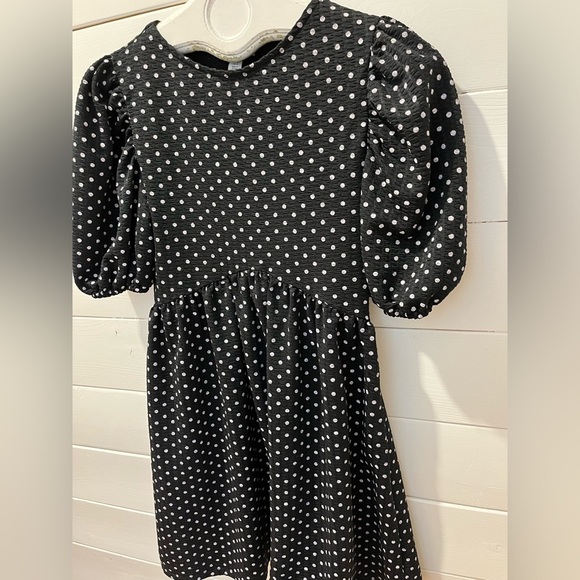 🖤 TOPSHOP Polka Dot Puff Sleeve Dress – Size US 4 - Picture 6 of 8